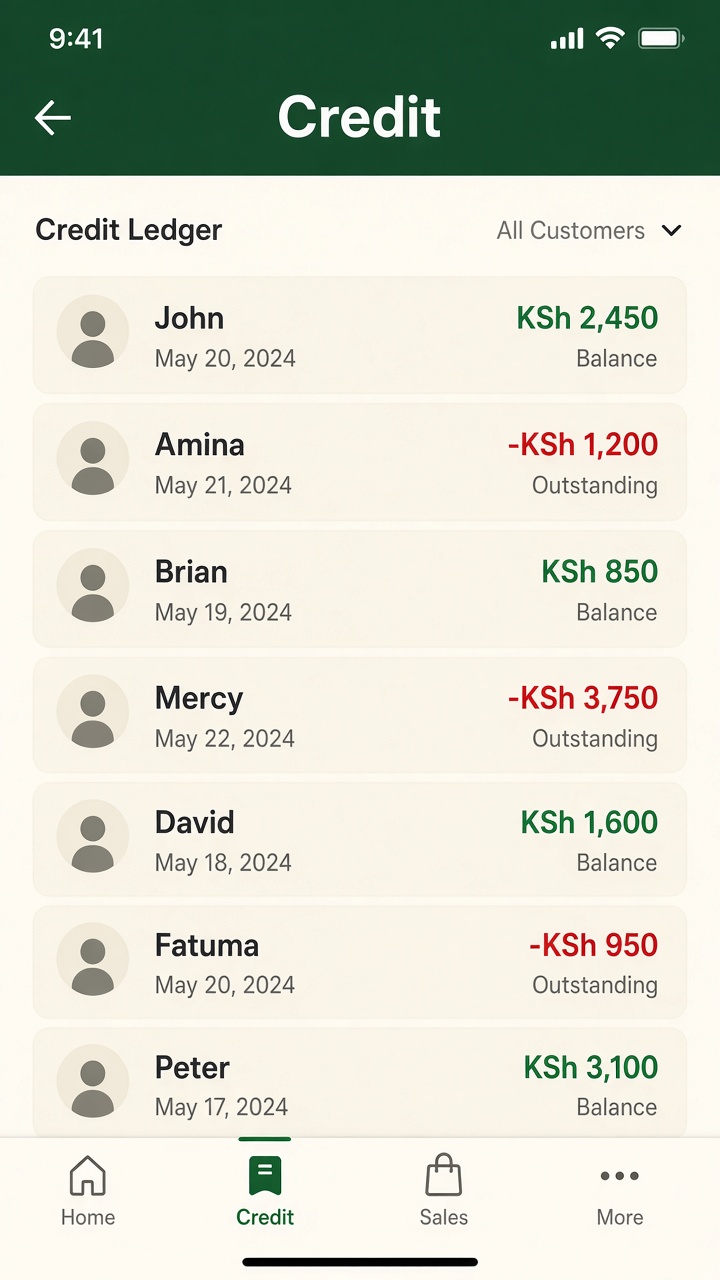Matched M-Pesa payment on InuaBiz